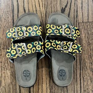 Simply Southern Sunflower Buckle Sandals